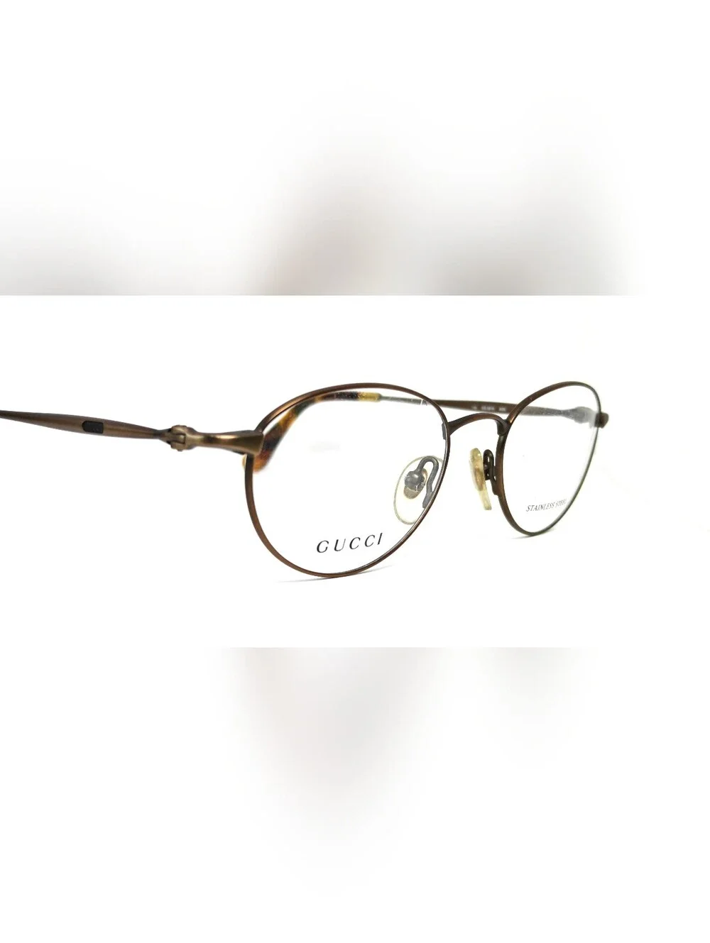 Gucci GG2618 Women's Oval Stainless Steel in Copper Brown. Italy